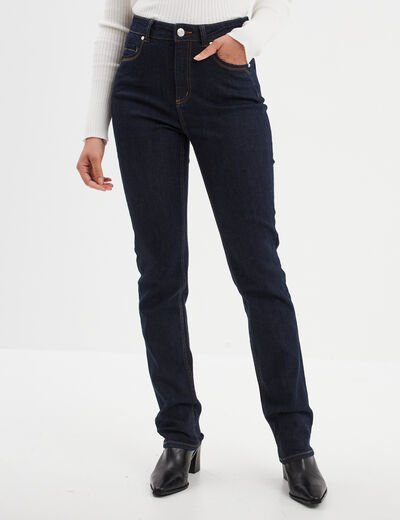 Jeans straight taille standard Creeks denim brut femme
