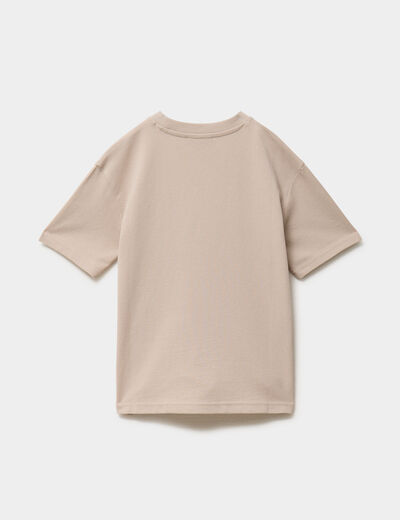T-shirt oversize manches courtes coton gris fonc&eacute; gar&ccedil;on