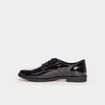 Derbies vernies &agrave; lacets noir femme
