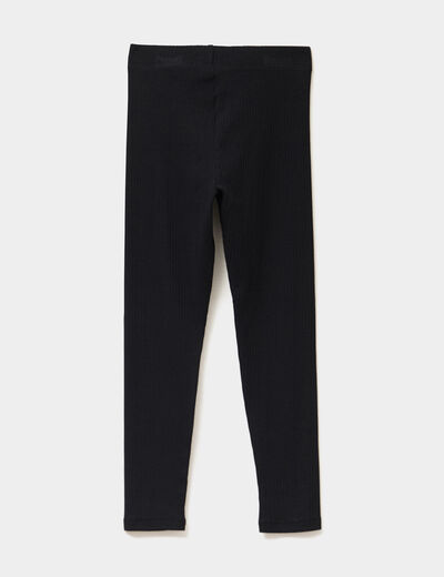 Legging côtelé coton noir fille