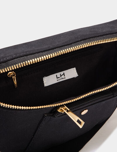Sac banane avec bandoulière amovible noir femme