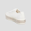 Tennis à lacets en toile Liberto blanc fille