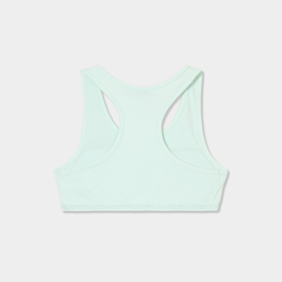Lot 2 brassi&egrave;res effet c&ocirc;tel&eacute; coton vert clair fille
