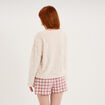 Ensemble pyjama polaire avec short rose nude femme