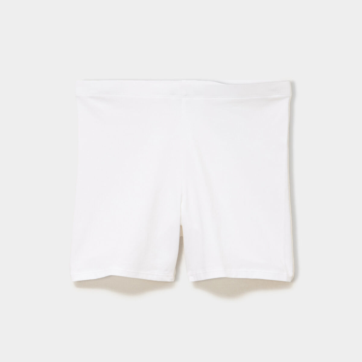 Short cycliste coton majoritaire blanc femme
