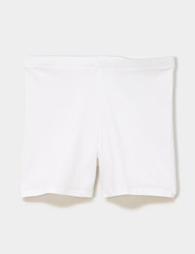 Short cycliste coton majoritaire blanc femme