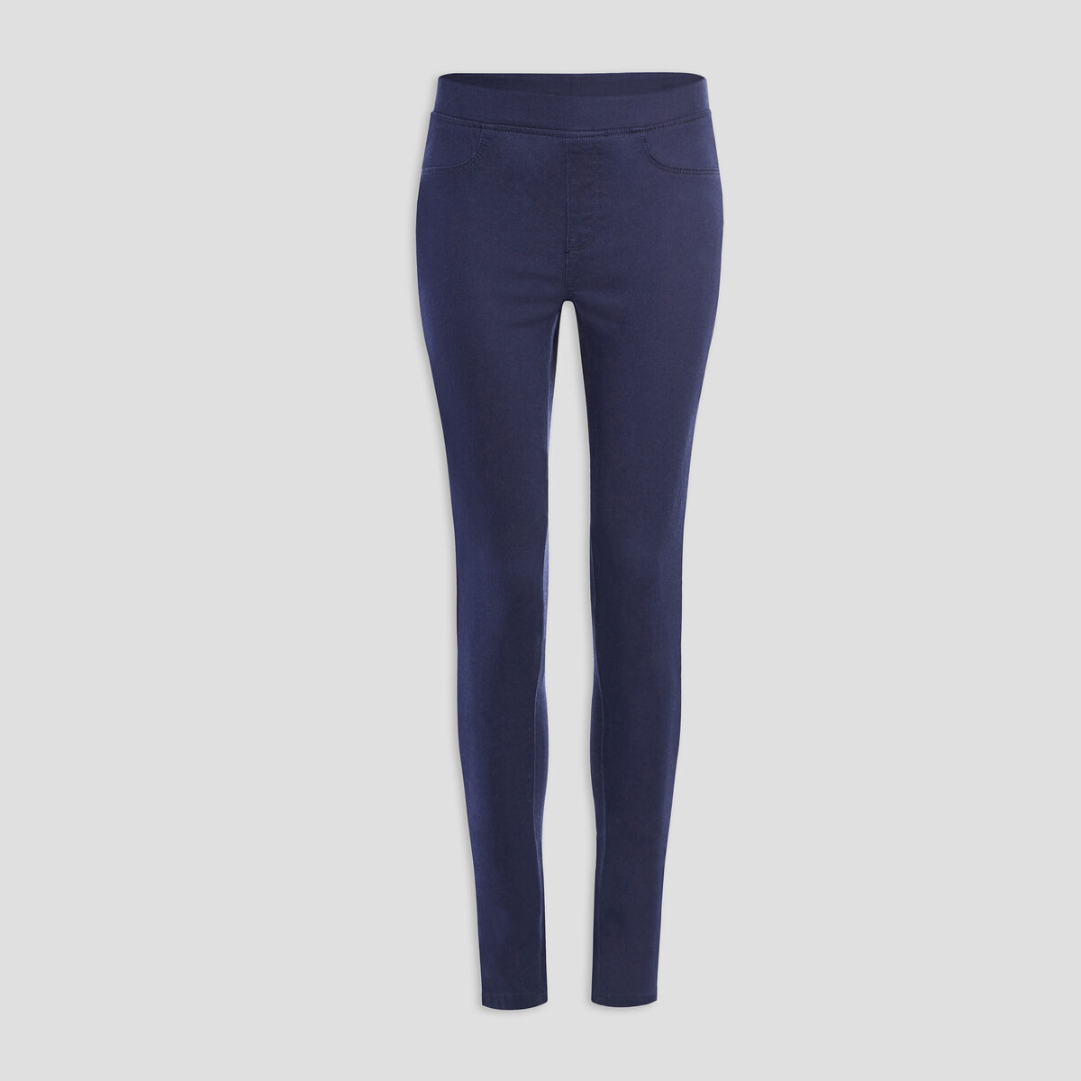 Jegging skinny taille basse bleu marine femme