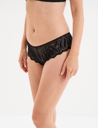 Shorty dentelle noir femme