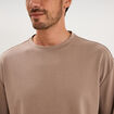 T-shirt col rond manches longues gris homme