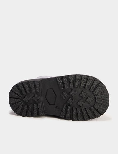 Boots crantées vernies à paillettes noir bébé fille