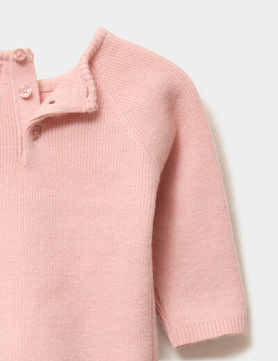 Ensemble tricot 2 pi&egrave;ces rose fushia b&eacute;b&eacute;