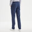 Pantalon chino droit stretch bleu foncé homme