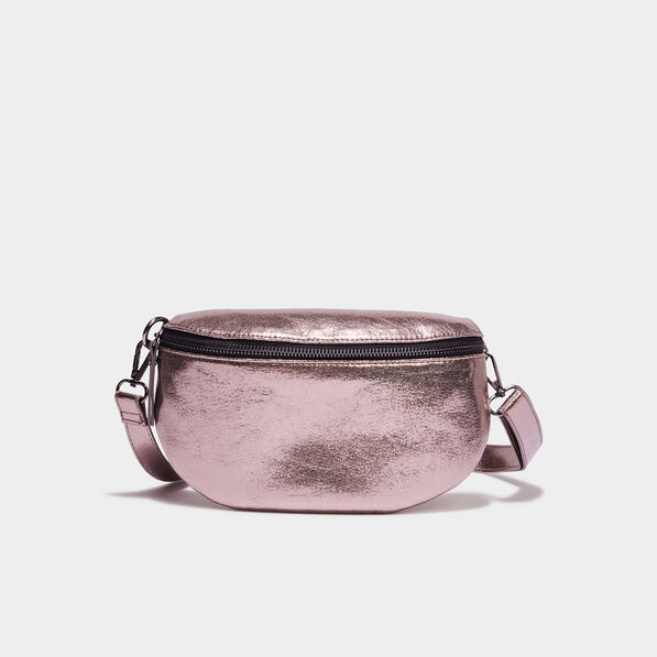Sac banane arrondi couleur bronze femme