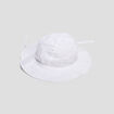 Capeline en broderie anglaise coton blanc mixte