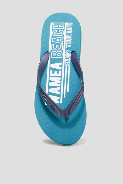 Tongs Wamea Beach bleu turquoise homme