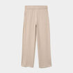 Pantalon de pyjama large en maille beige femme