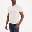 T-shirt droit col en V Liberto blanc homme