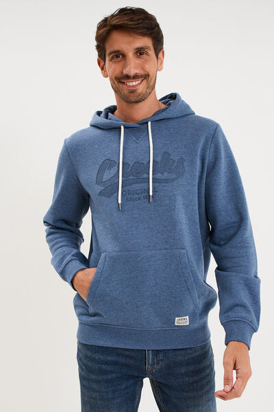 Sweat hoodie capuche et 1 poche bleu homme