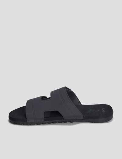 Mules à scratchs gris homme