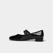 Ballerines vernies bouts carr&eacute;s noir femme