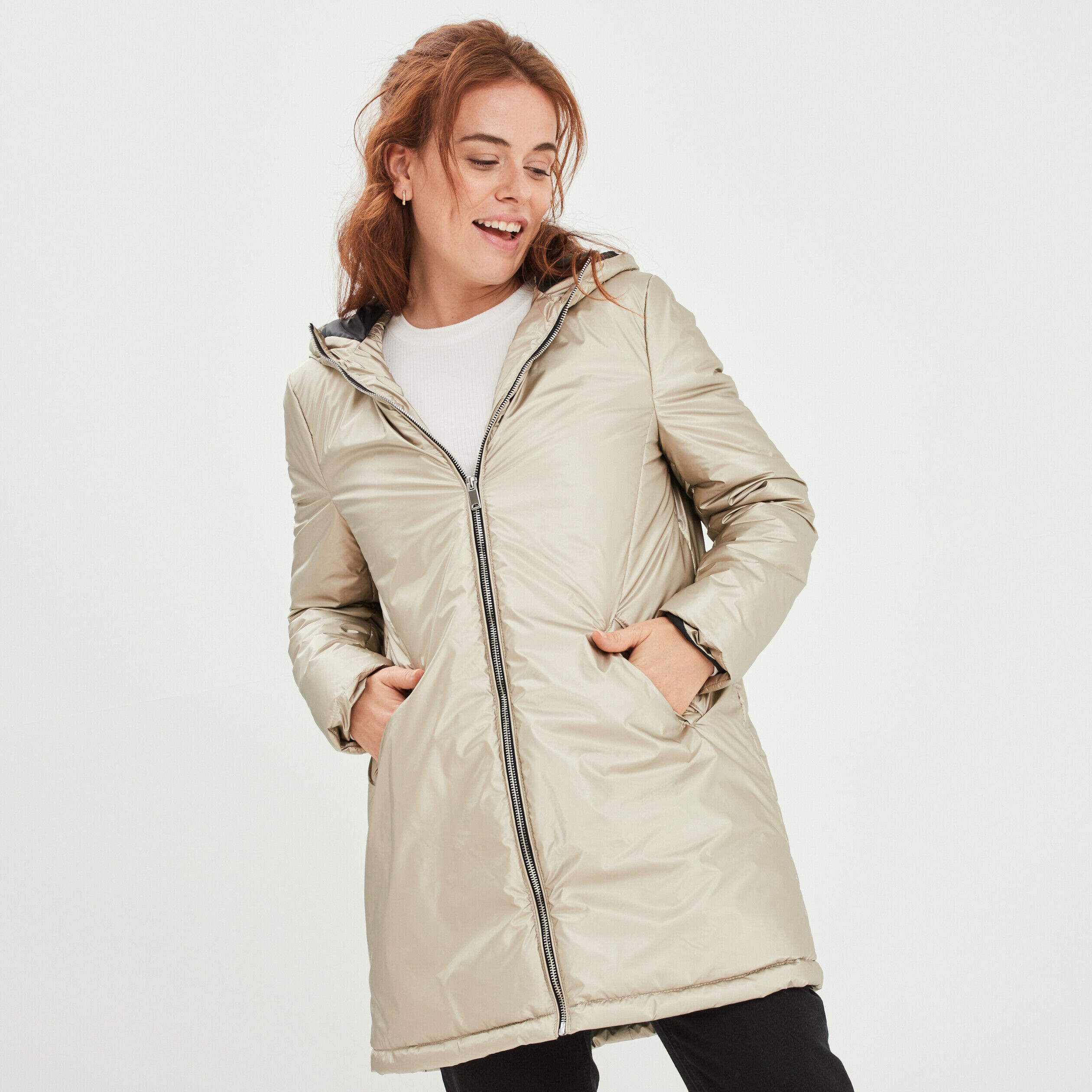 Parka femme sales argentée