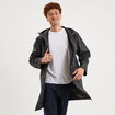 Parka imperm&eacute;able coupe-vent &agrave; capuche noir homme
