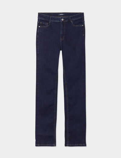 Jeans regular 5 poches coton denim brut femme