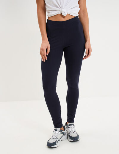 Legging taille haute bleu marine femme