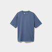 T-shirt col rond coupe relax coton &eacute;pais bleu gris homme