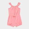Combishort taille ajustable rose fluo b&eacute;b&eacute; fille