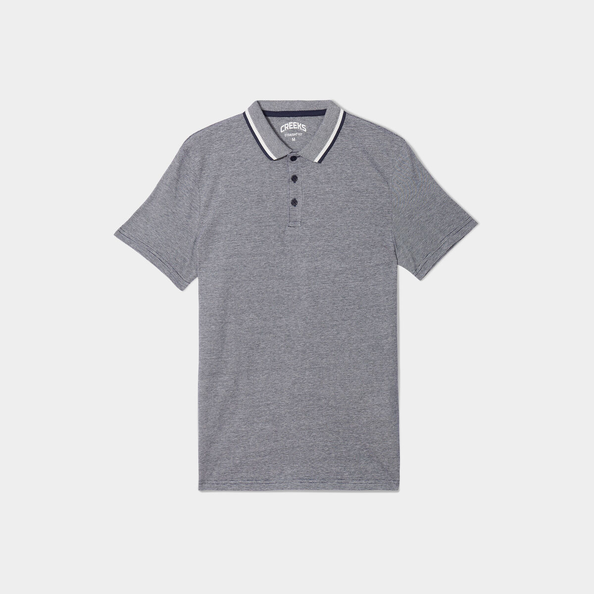 Polo manches courtes coton Creeks bleu marine homme