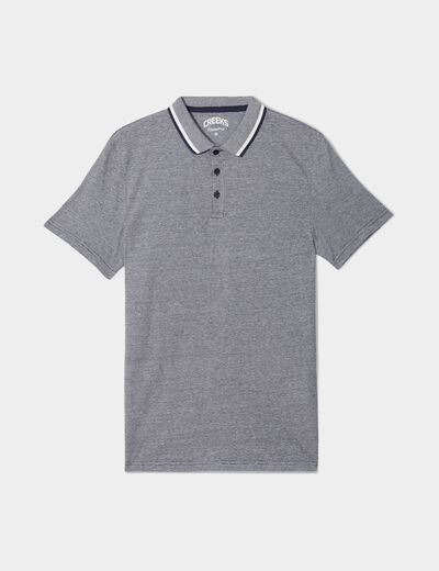 Polo manches courtes coton Creeks bleu marine homme