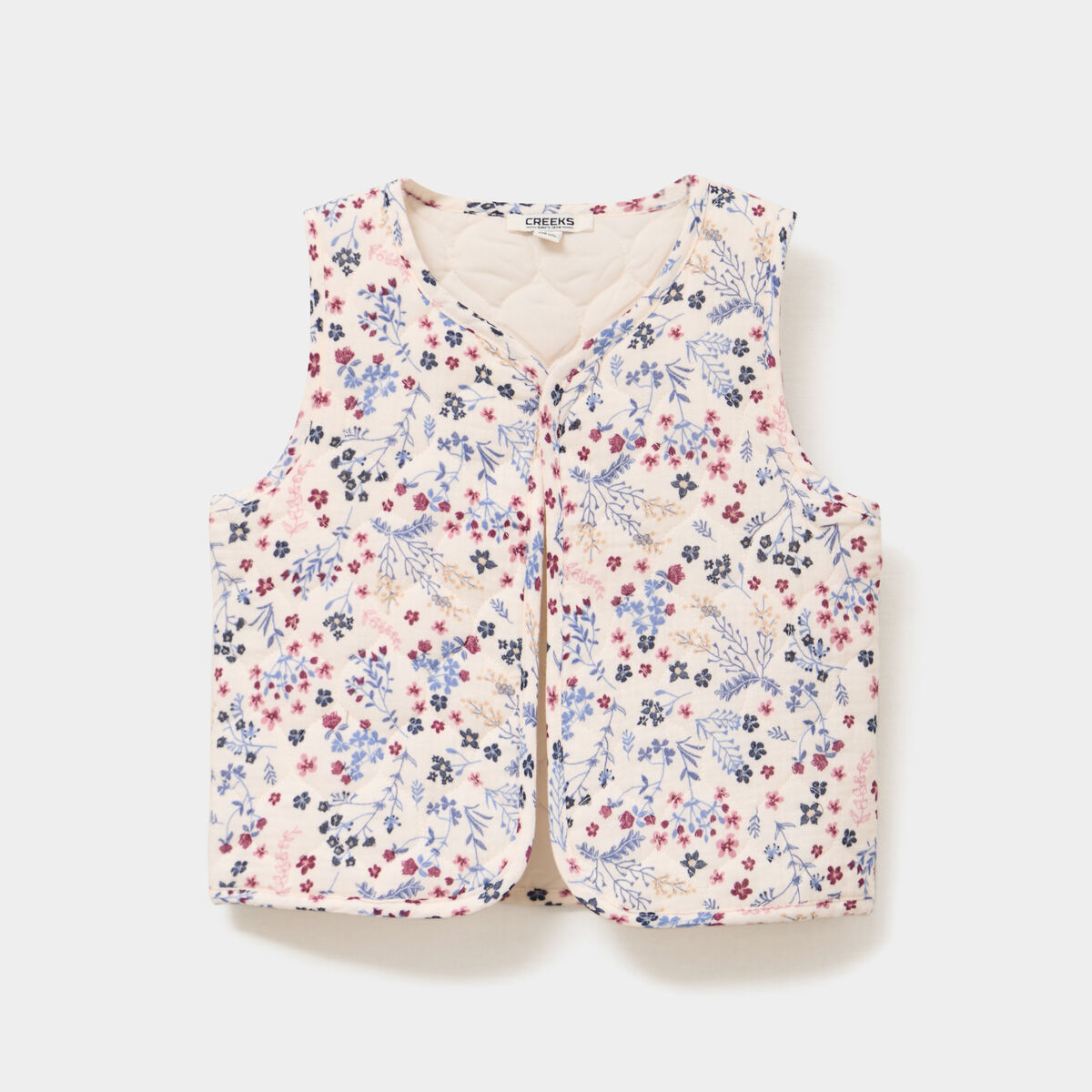 Gilet matelassé sans manches beige fille