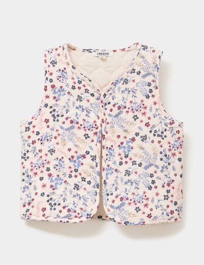 Gilet matelassé sans manches beige fille