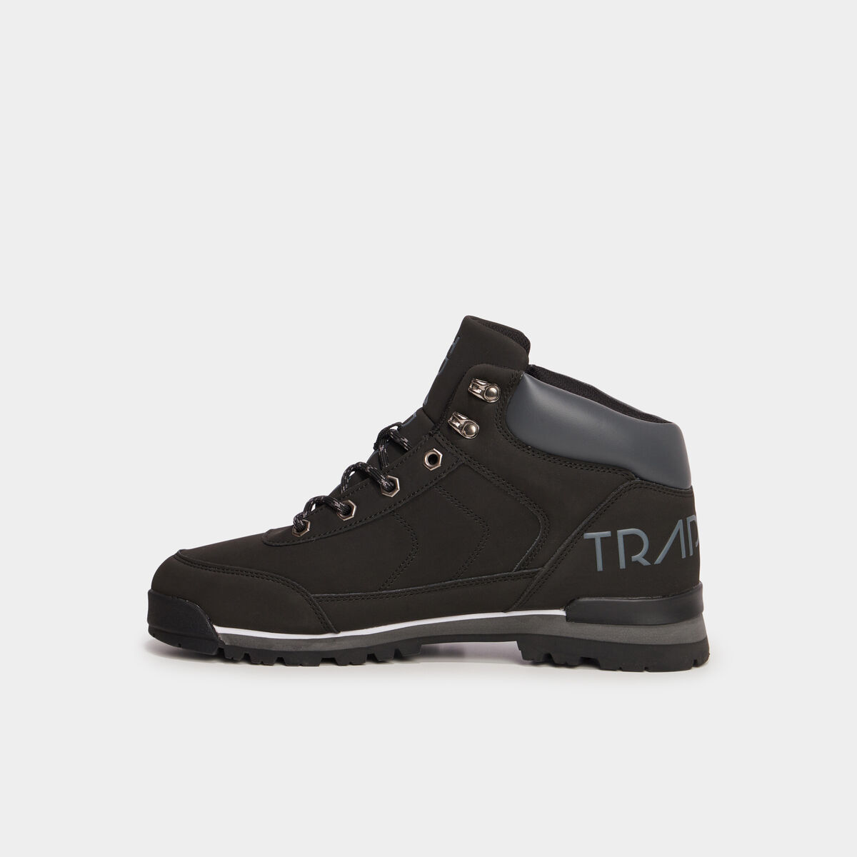 Bottines montantes semelles crant&eacute;es noir homme