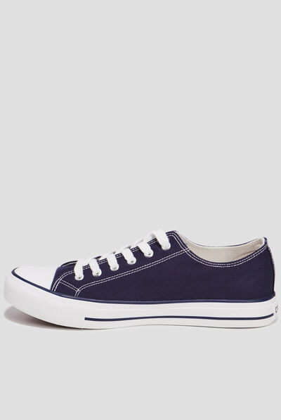 Tennis en toile à lacets Creeks bleu marine homme