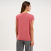 T-shirt manches courtes coupe droite vieux rose femme