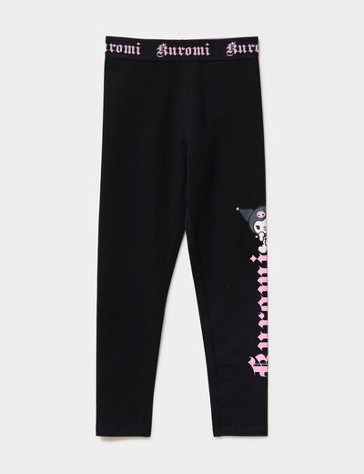 Legging coton Hello Kitty Kuromi noir fille