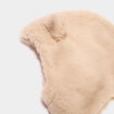 Cagoule douce effet fausse fourrure sable b&eacute;b&eacute;