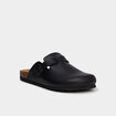 Mules plates noir homme