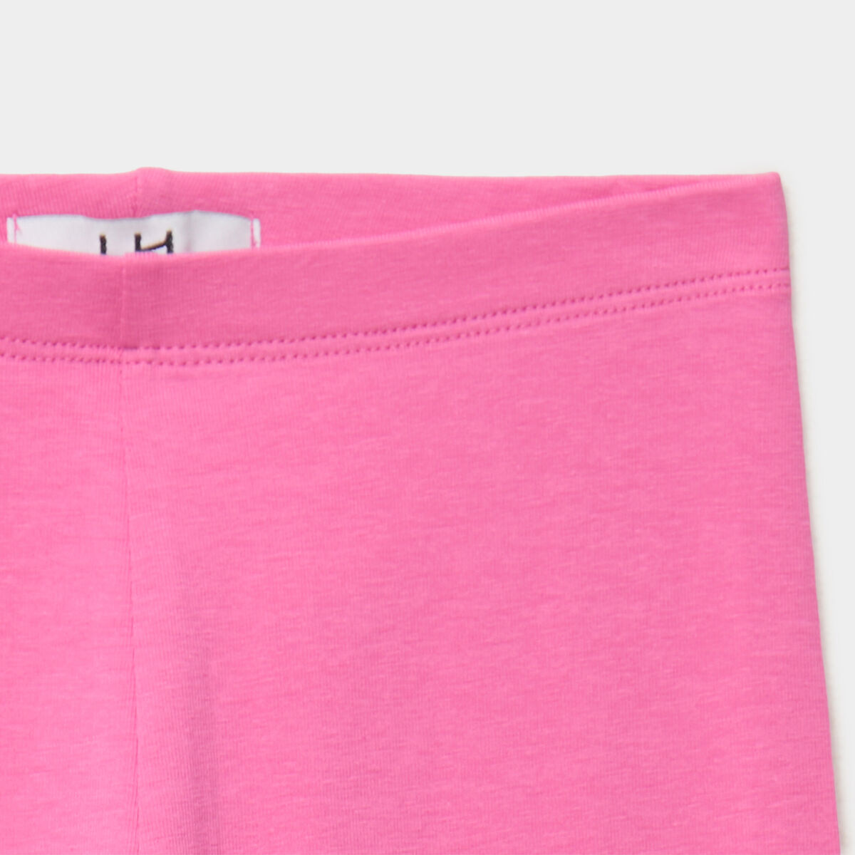 Short cycliste coton taille &eacute;lastiqu&eacute;e rose fushia fille