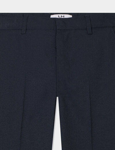 Pantalon de costard droit à pinces bleu marine garçon