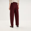 Pantalon ballon taille haute violet fonc&eacute; femme