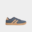Tennis basses &agrave; lacets bleu marine homme