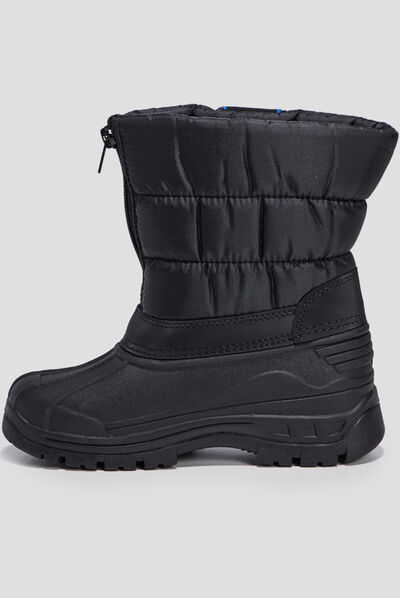 Bottes de neige crantées noir garçon