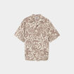 Chemise l&eacute;g&egrave;re textur&eacute;e manches courtes beige homme
