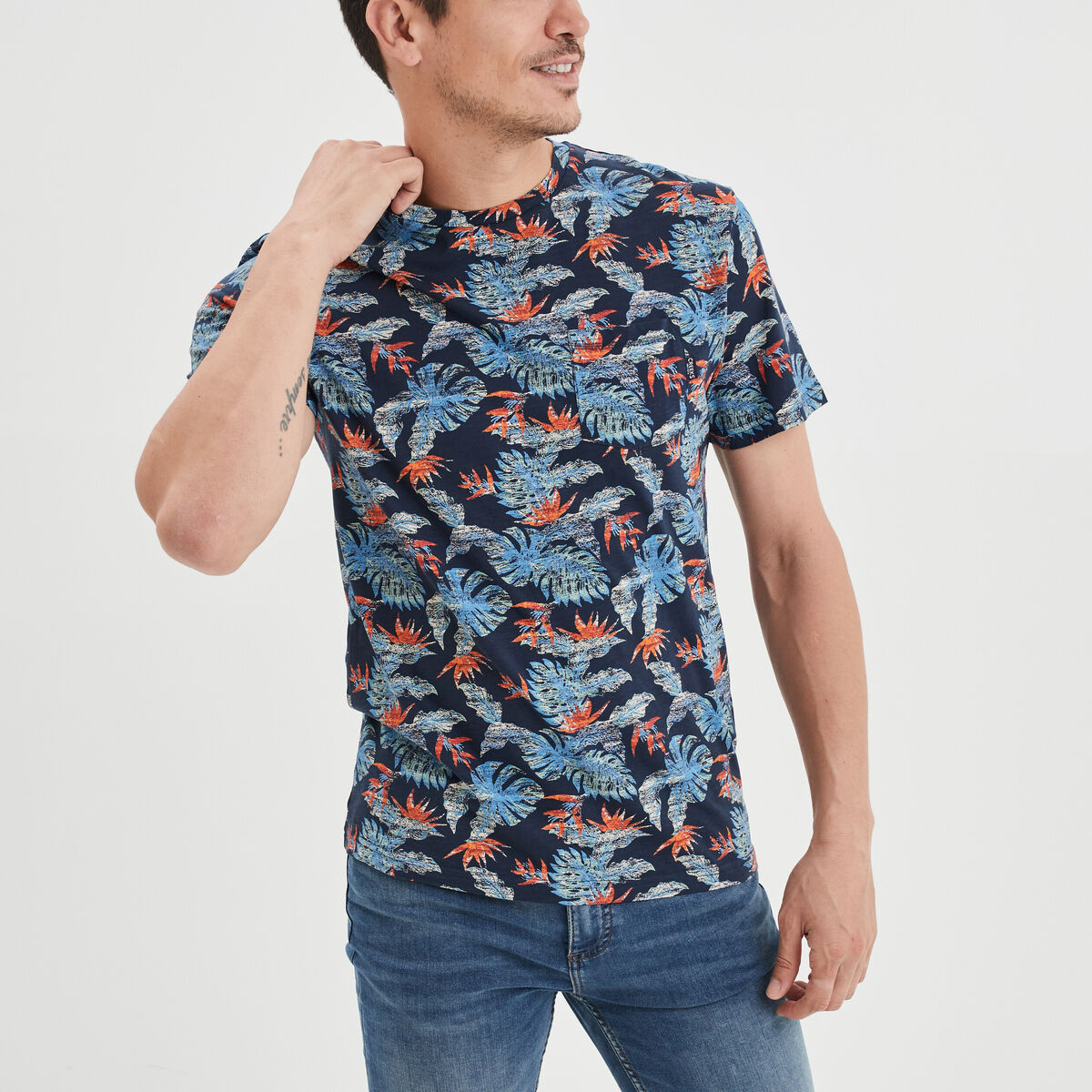 T-shirt manches courtes Creeks bleu marine homme