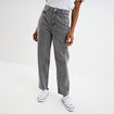 Jeans mom 7/8ème taille haute Creeks denim gris clair femme