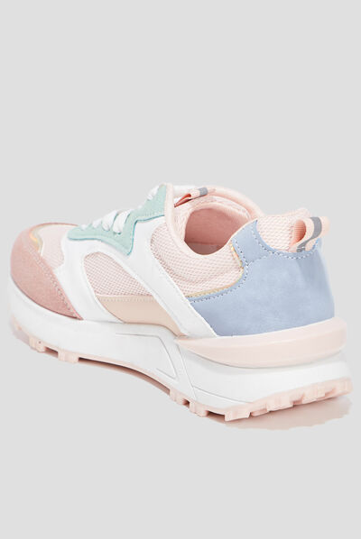 Baskets running bi-matière Creeks multicolore femme