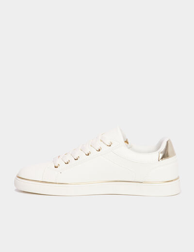 Tennis basses &agrave; lacets Mosquitos blanc femme
